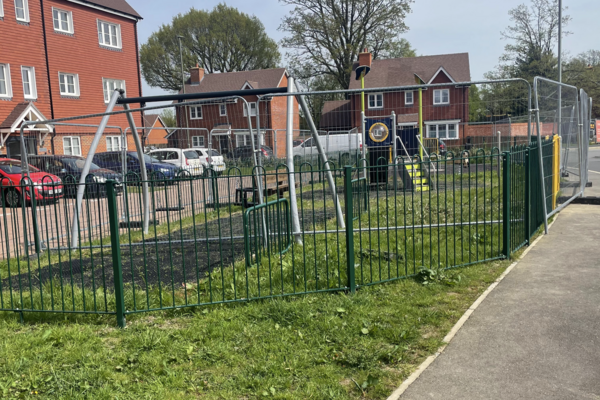 Closed play area in Westvale Park