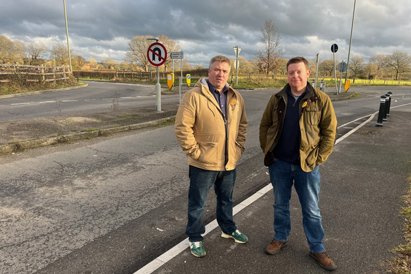 Barry and Oliver at Cross Oak and Orchard Drive