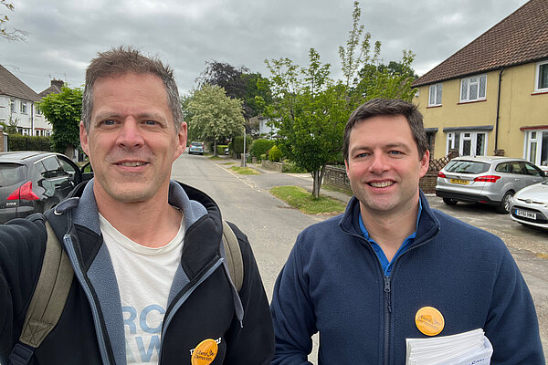Cllr Steve Wotton and Parliamentary Candidate Chris Coghlan
